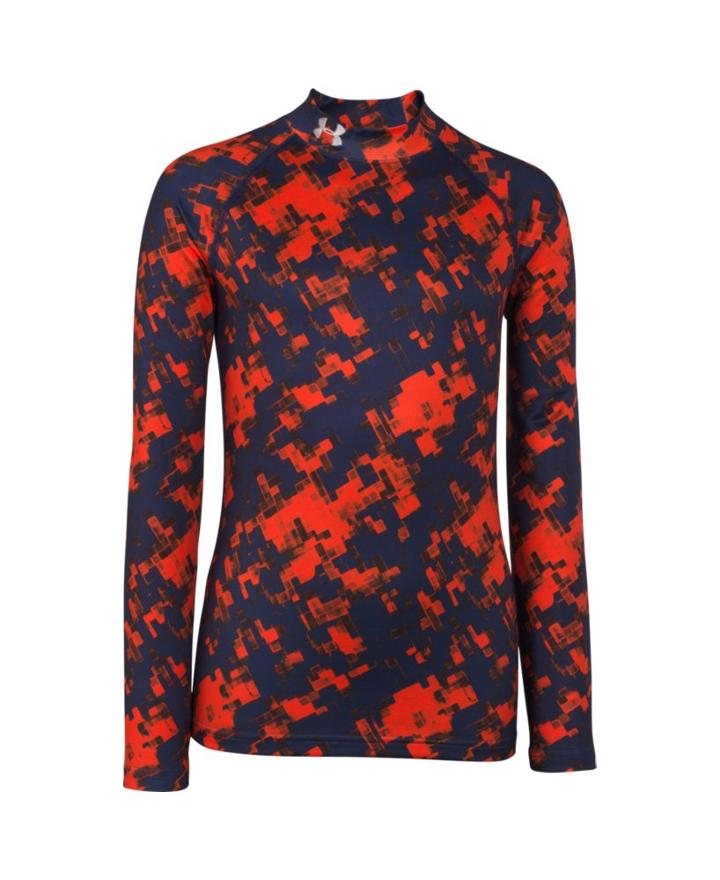 Under Armour Boys' Ua Coldgear Armour Printed Fitted Mock