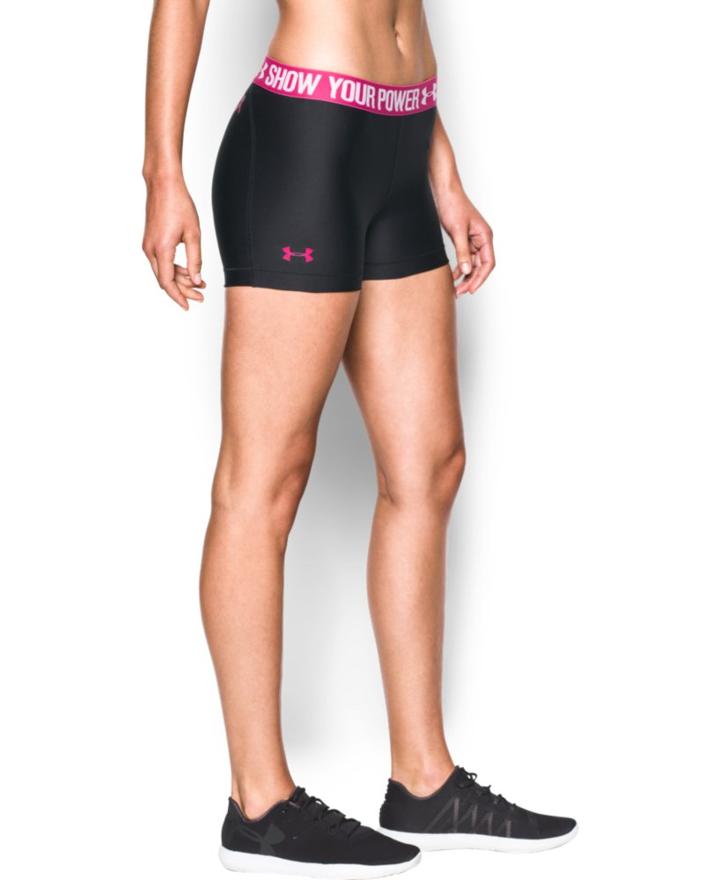 Under Armour Women's Ua Power In Pink Heatgear Armour Shorty