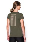 Under Armour Women's Ua Charged Cotton Tri-blend Freedom Flag T-shirt