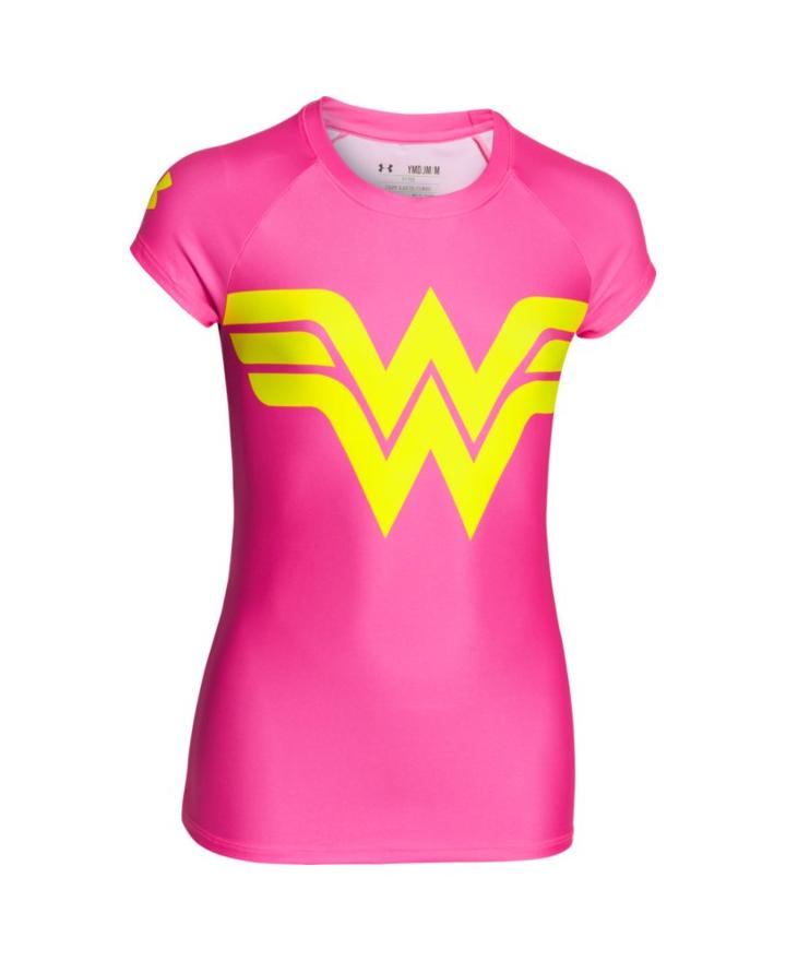 Girls' Under Armour Alter Ego Heatgear Sonic Wonder Woman T-shirt