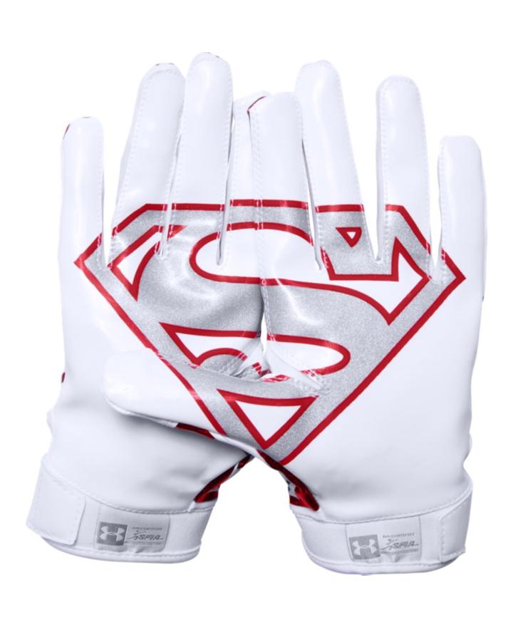 Men's Under Armour Alter Ego Superman F5 Football Gloves