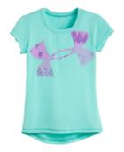 Under Armour Girls' Toddler Ua Tie Dye Hi Lo Logo Short Sleeve