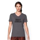 Under Armour Women's Ua Charged Cotton Tri-blend Wordmark V-neck