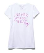 Under Armour Girls' Ua Never Miss Short Sleeve A Beat Short Sleeve T-shirt