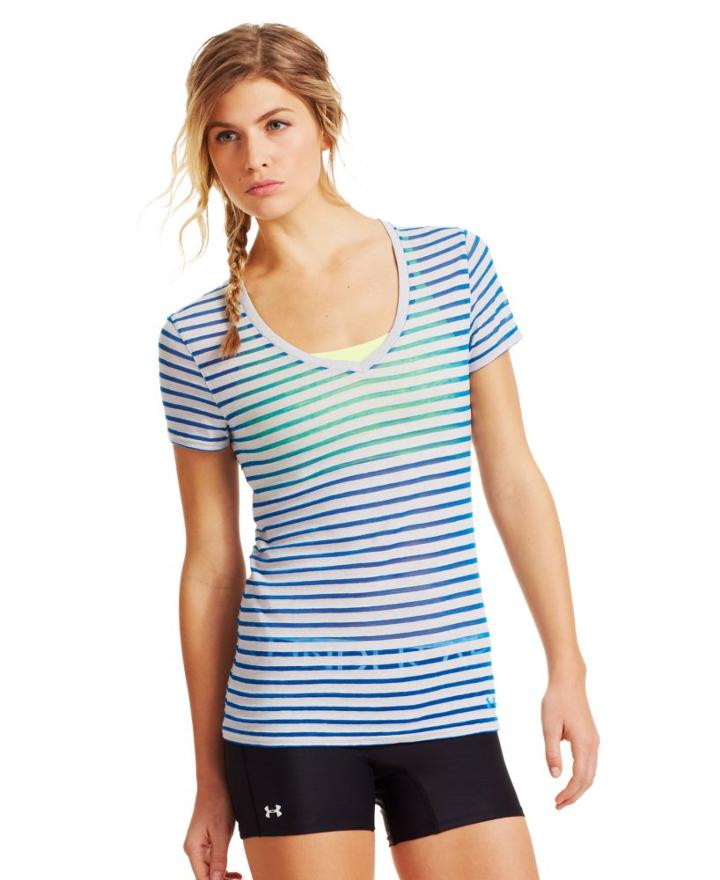 Under Armour Women's Charged Cotton Legacy Burnout V-neck