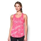 Under Armour Women's Ua Power In Pink Allover Print Tank