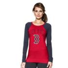 Under Armour Women's Boston Red Sox Ua Tri-blend Long Sleeve