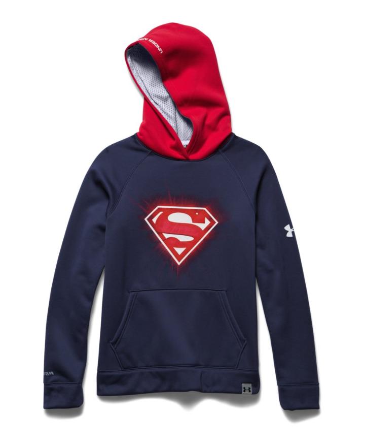 Boys' Under Armour Alter Ego Superman Glow-in-the-dark Storm Hoodie
