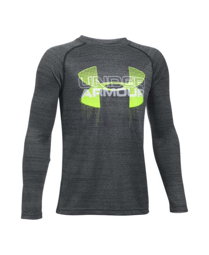 Under Armour Boys' Ua Tech Big Logo Hybrid Long Sleeve T-shirt