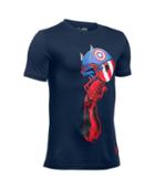 Boys' Under Armour Alter Ego Captain America Helmet T- Shirt
