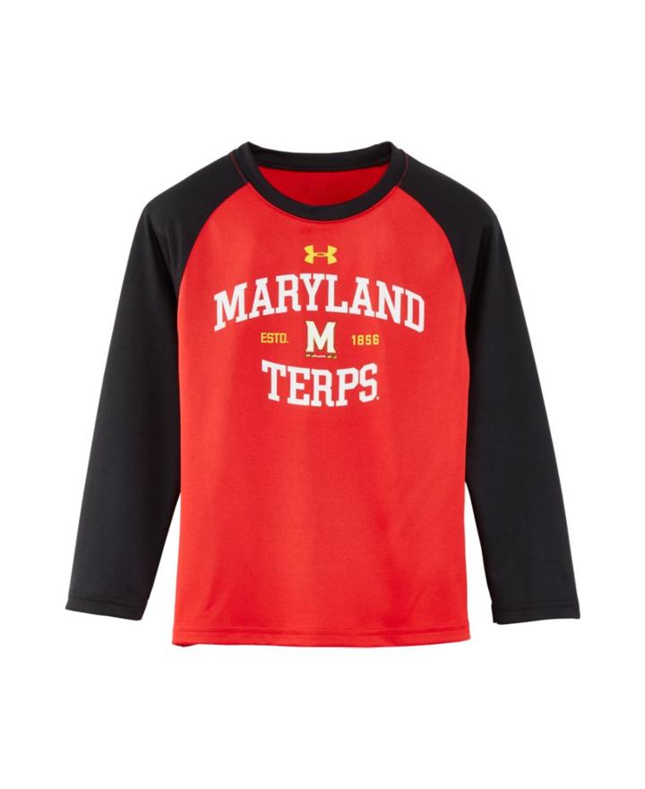 Under Armour Boys' Pre-school Maryland Ua Arch Logo Raglan Long Sleeve Shirt