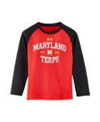 Under Armour Boys' Pre-school Maryland Ua Arch Logo Raglan Long Sleeve Shirt