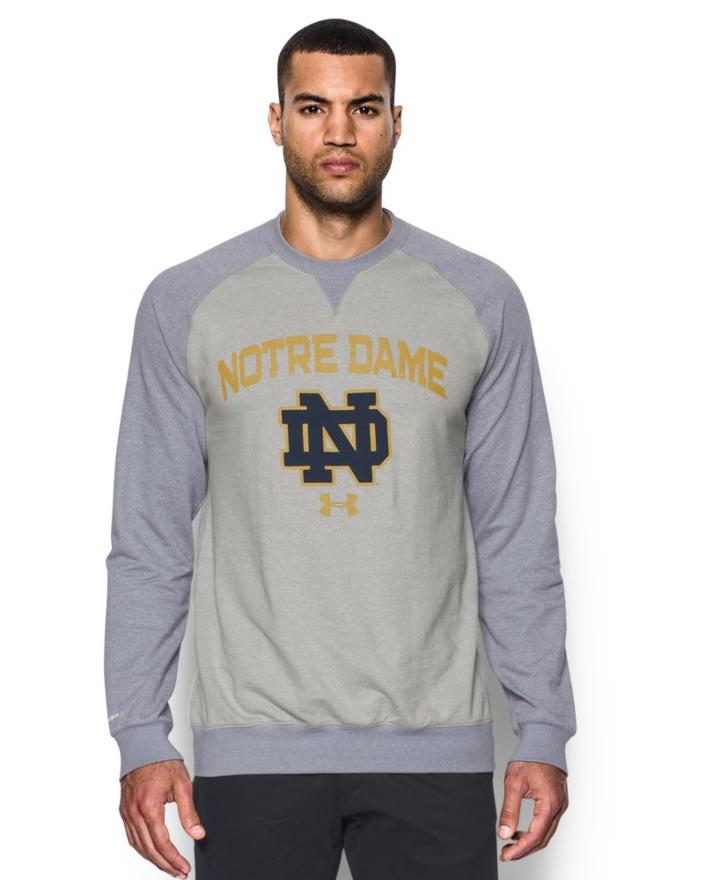 Under Armour Men's Notre Dame Ua Terry Fleece Crew