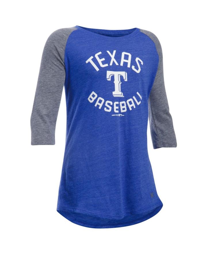 Under Armour Girls' Texas Rangers Ua Tri-blend  Sleeve