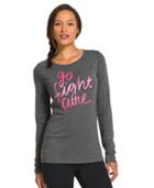 Under Armour Women's Ua Power In Pink Go Fight Cure Long Sleeve