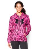 Under Armour Women's Ua Power In Pink Armour Fleece Big Logo Hoodie