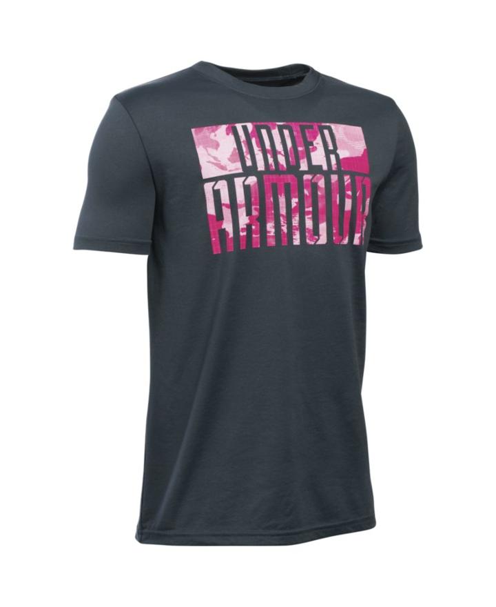 Under Armour Boys' Ua Power In Pink Armoured T-shirt