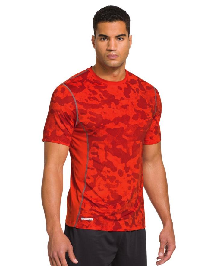 Under Armour Men's Heatgear Sonic Fitted Printed Short Sleeve