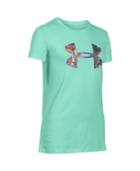 Under Armour Girls' Ua Camo Fill Big Logo Short Sleeve T-shirt
