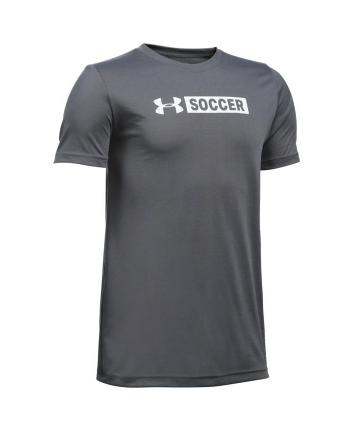 Under Armour Boys' Ua Soccer Wordmark Short Sleeve T-shirt