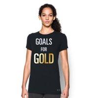 Under Armour Women's Ua Stars & Stripes Gold Short Sleeve T-shirt