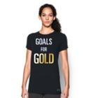 Under Armour Women's Ua Stars & Stripes Gold Short Sleeve T-shirt