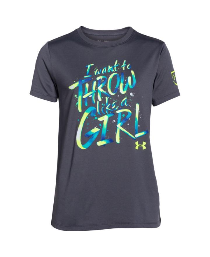 Under Armour Girls' Ua Throw Like A Girl T-shirt