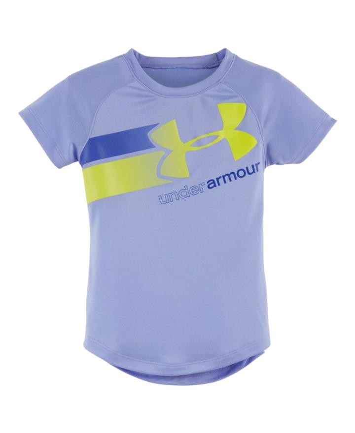 Under Armour Girls' Pre-school Ua Fly-by Logo Short Sleeve T-shirt