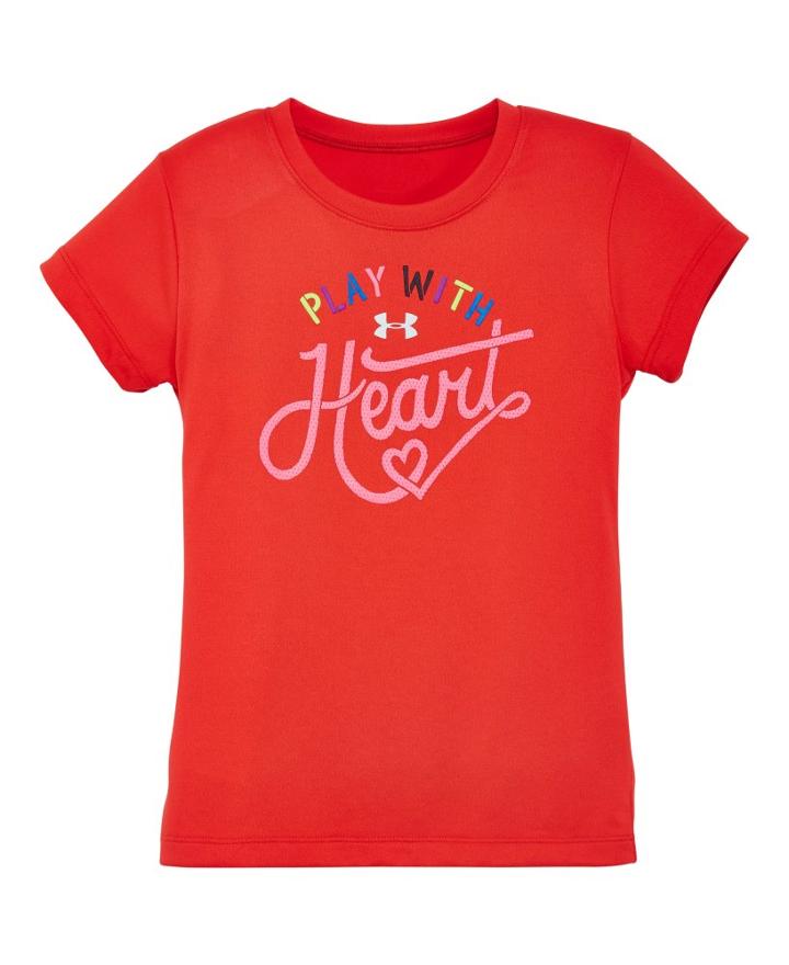 Under Armour Girls' Toddler Ua Play With Heart T-shirt
