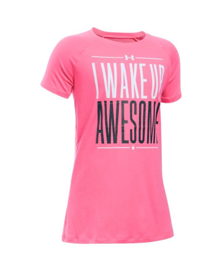 Under Armour Girls' Ua I Wake Up Awesome T-shirt