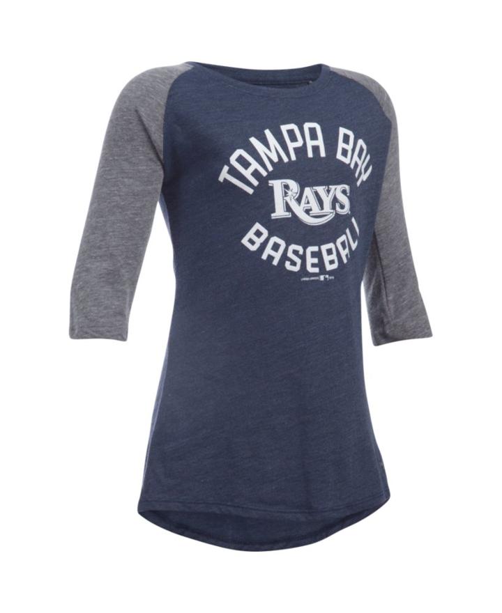Under Armour Girls' Tampa Bay Rays Ua Tri-blend  Sleeve