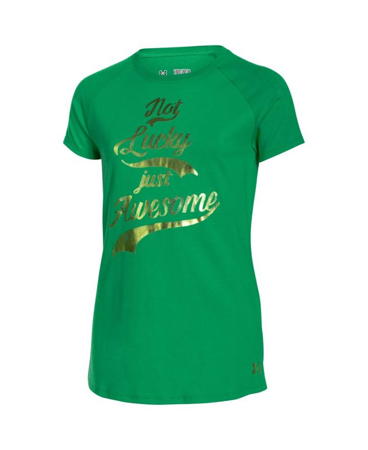 Under Armour Girls' Ua Not Lucky Just Awesome Short Sleeve T-shirt