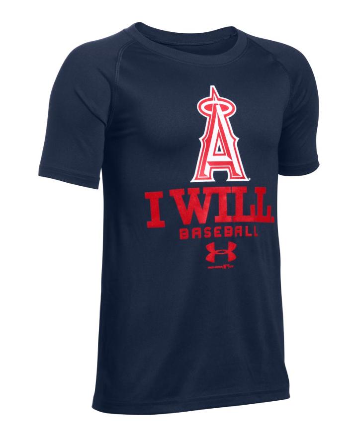 Under Armour Boys' Los Angeles Angels I Will Ua Tech T-shirt