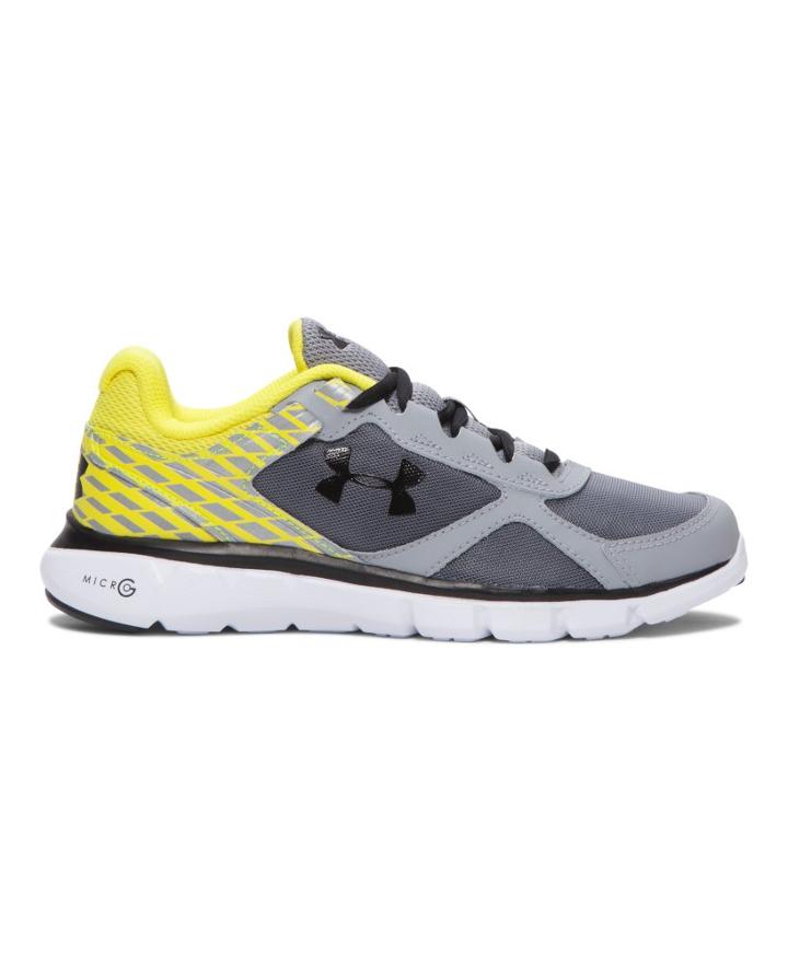 Under Armour Boys' Grade School Ua Micro G Velocity  Reflective Running Shoes