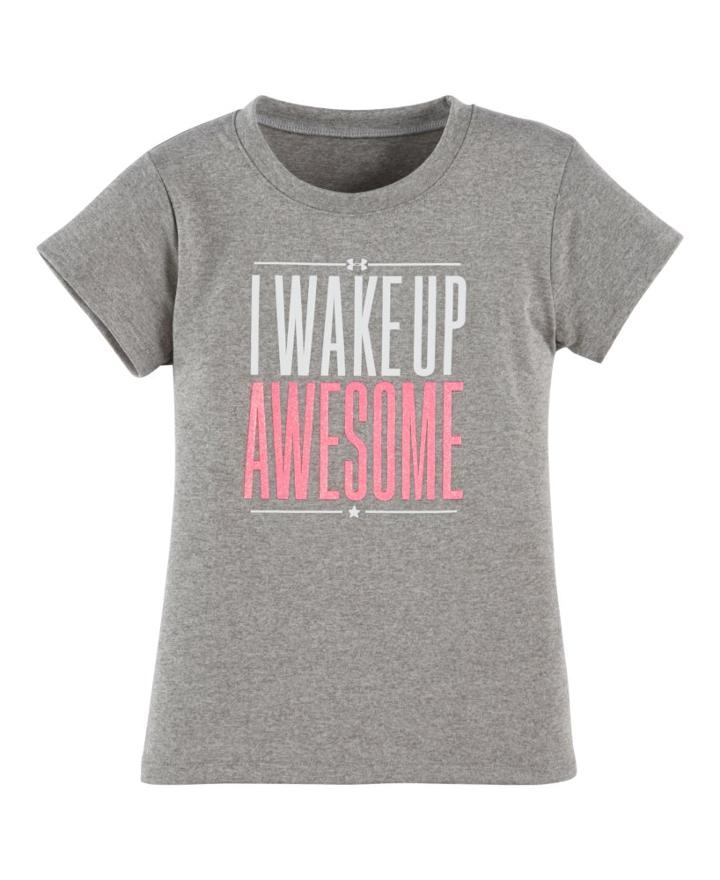 Under Armour Girls' Toddler Ua I Wake Up Awesome T-shirt