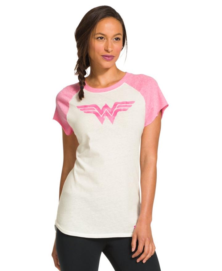 Under Armour Women's Ua Power In Pink Alter Ego Wonder Woman Short Sleeve