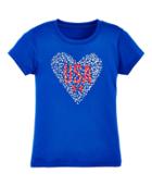 Under Armour Girls' Toddler Ua Heart Usa Short Sleeve T-shirt