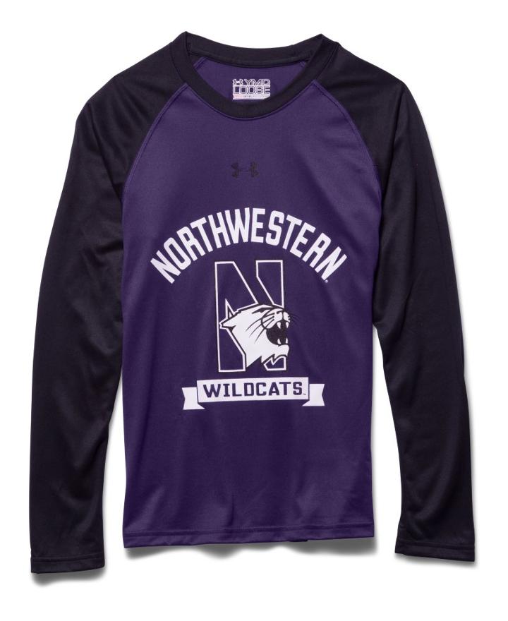 Under Armour Boys' Northwestern Ua Tech Raglan T-shirt