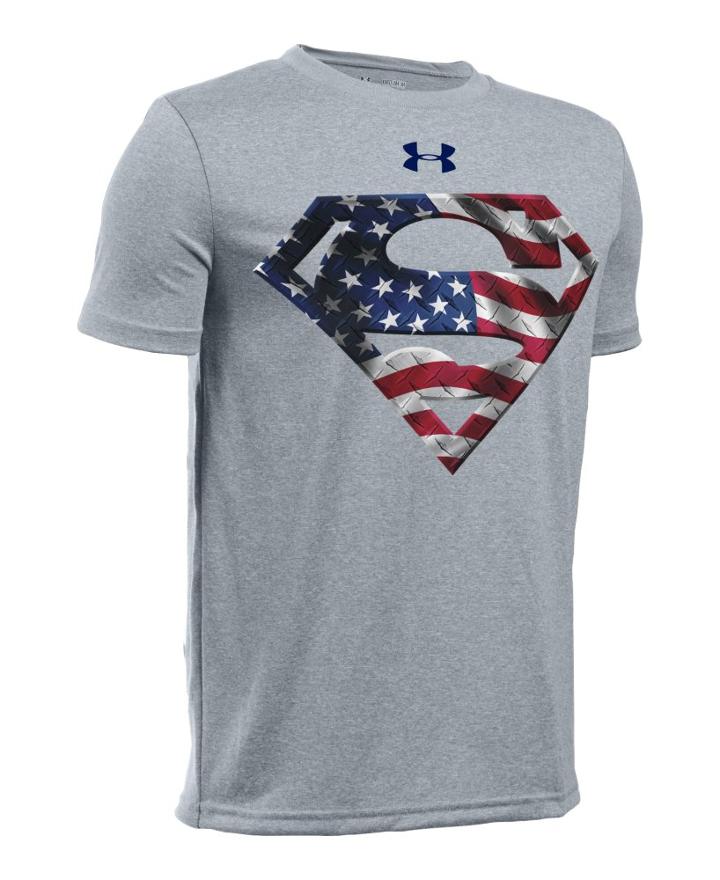Under Armour Boys' Ua Alter Ego Superman Usa T-shirt