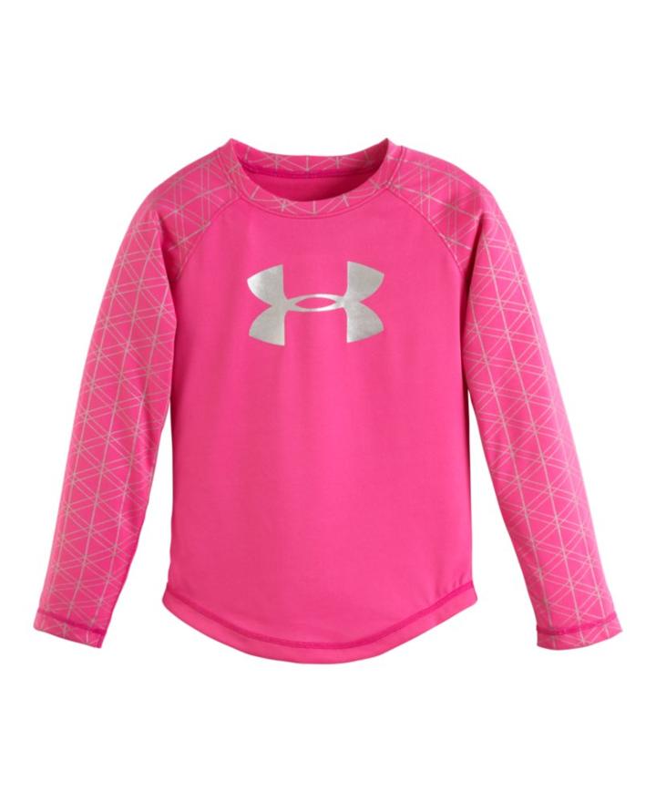 Under Armour Girls' Pre-school Ua Maze Grid Raglan Long Sleeve