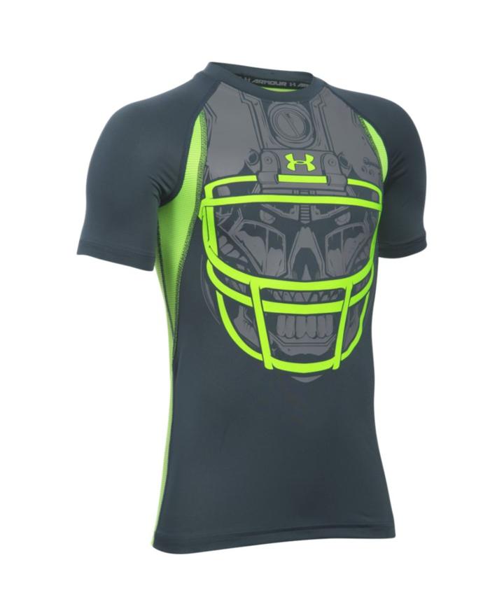 Under Armour Boys' Ua Inline Football Fitted Short Sleeve