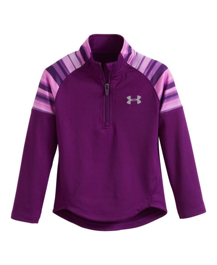 Under Armour Girls' Toddler Ua Blurred Shimmer Stripe 1/4 Zip