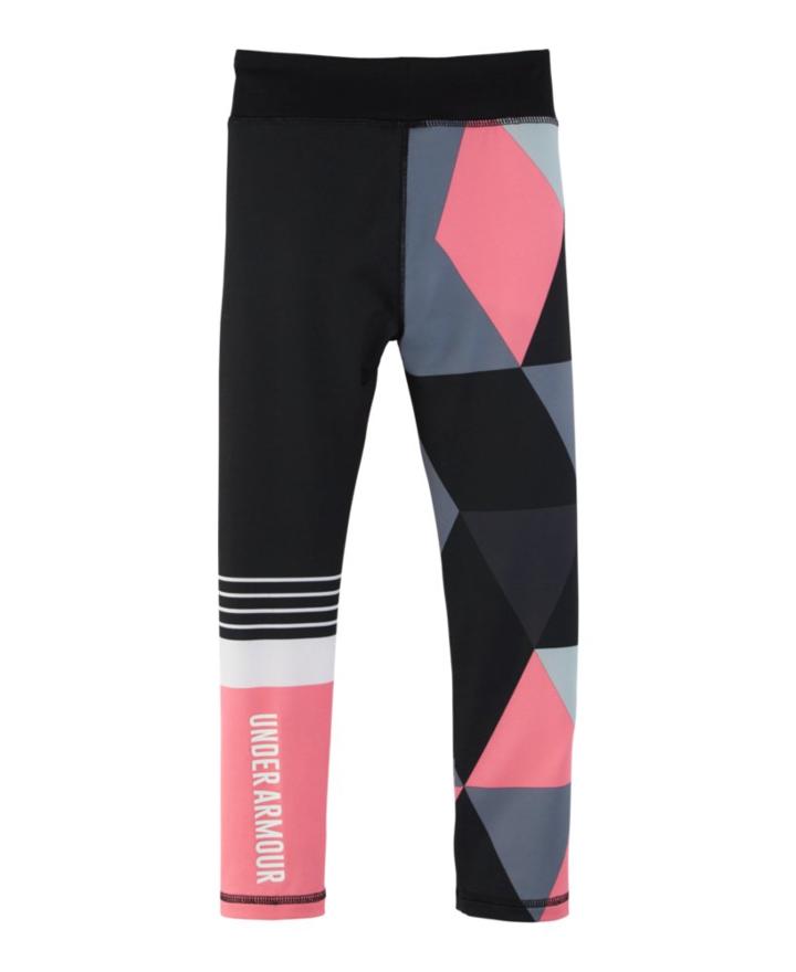 Under Armour Girls' Pre-school Ua Mix Master Stripe Logo Leggings
