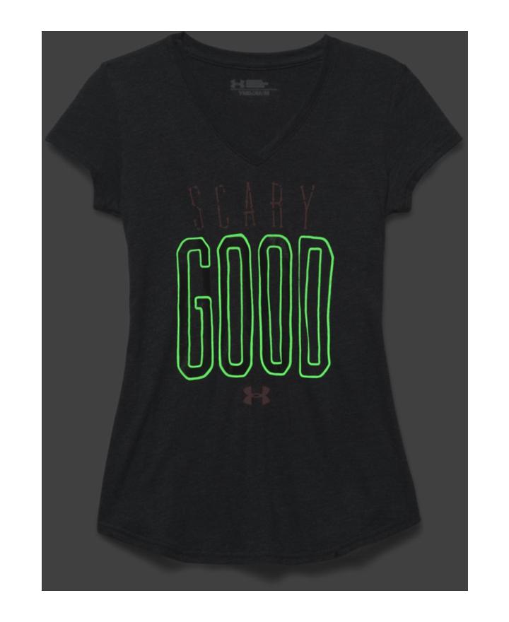 Under Armour Girls' Ua Scary Good Glow V-neck
