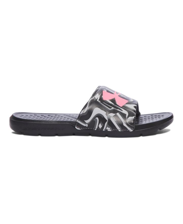 Under Armour Girls' Ua Strike Stripe Slides