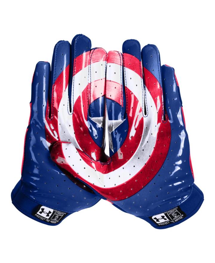 Men's Under Armour Alter Ego Captain America F4 Football Gloves