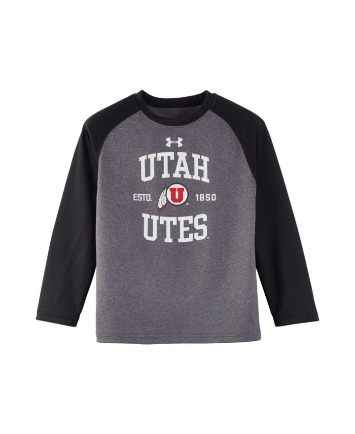 Under Armour Boys' Toddler Utah Ua Arch Logo Raglan Long Sleeve Shirt