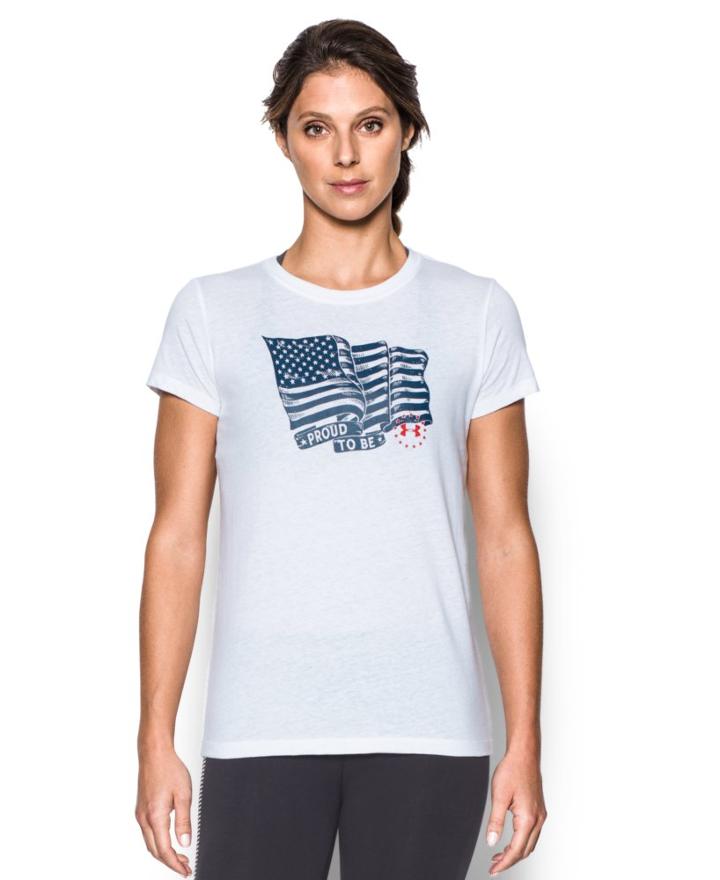 Under Armour Women's Ua Charged Cotton Tri-blend Proud To Be T-shirt