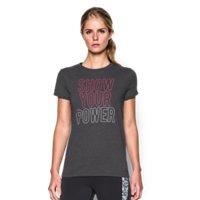 Under Armour Ua Power In Pink Charged Cotton Tri-blend Show Your Power Crew