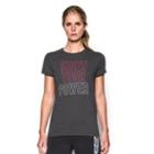 Under Armour Ua Power In Pink Charged Cotton Tri-blend Show Your Power Crew